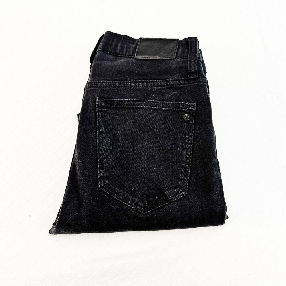 Madewell 9" Mid-Rise Skinny Black/Charcoal Wash Denim Jeans Size 28